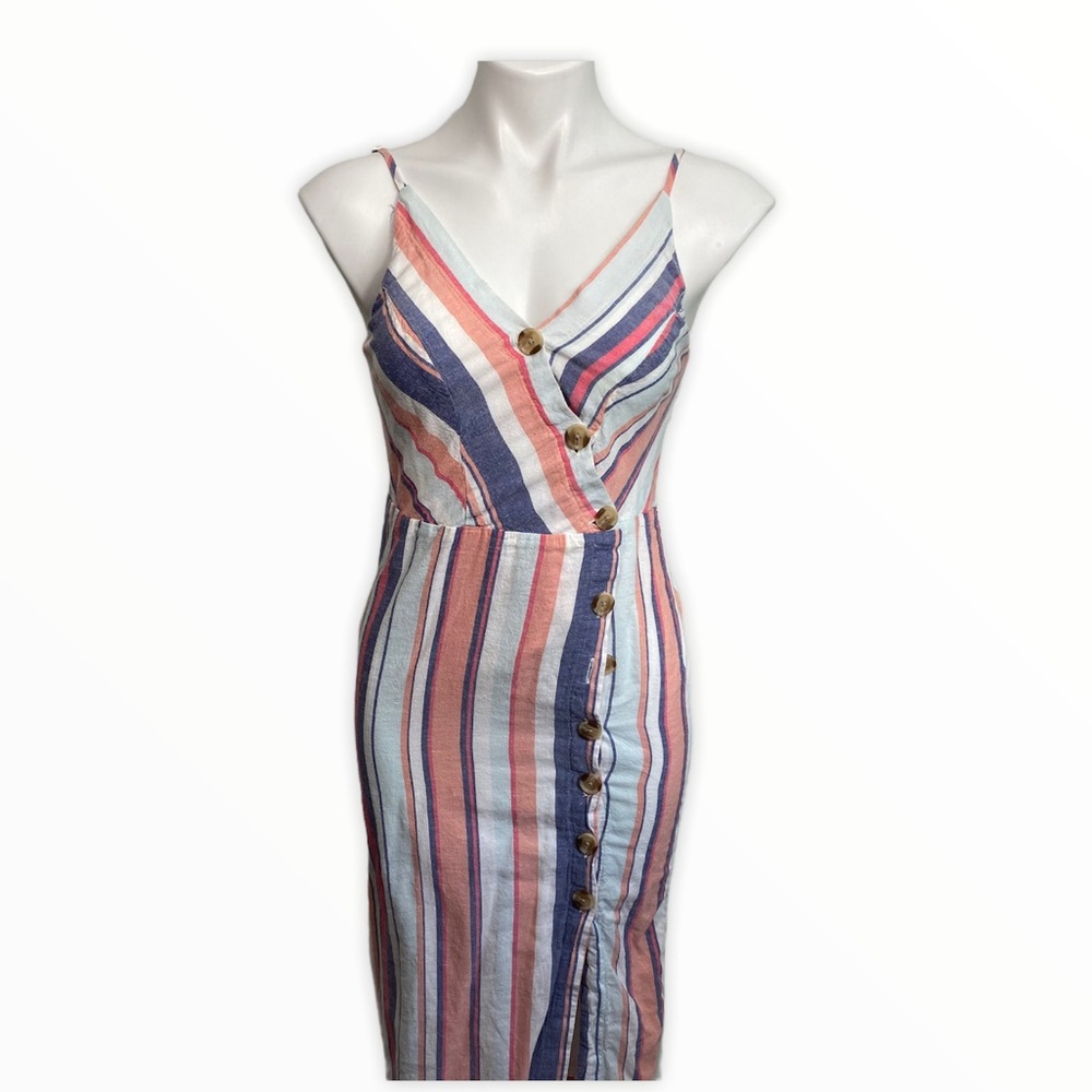 Sandy & Sid Striped Button Down Dress